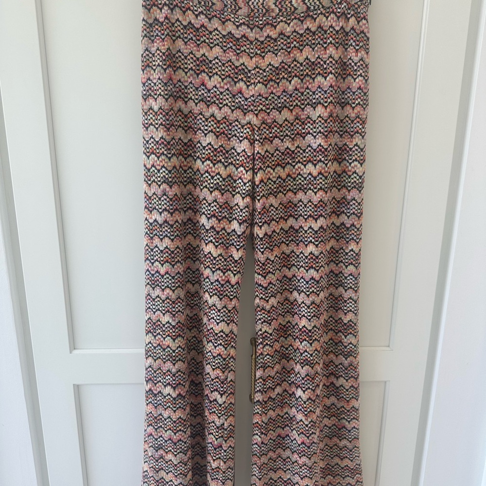 Trina Turk Multicolor Zigzag Wide Leg Pants